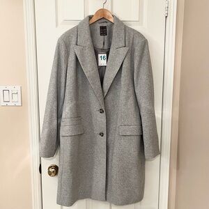 Primark Heather Grey Tailored Coat Size 16 NWT